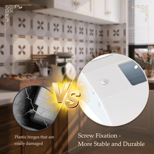 Suplife 1-Pack Low Profile Under Cabinet Outlet Box - Slim Stainless Steel Power Outlet with Easy Installation