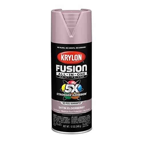 Krylon K02938007 Fusion All-In-One, Satin, Elderberry, 12 oz.