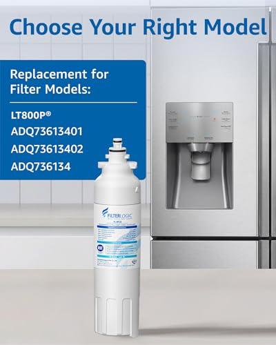 Filterlogic 3-Pack ADQ73613401 Water Filter Replacement for LG Refrigerators