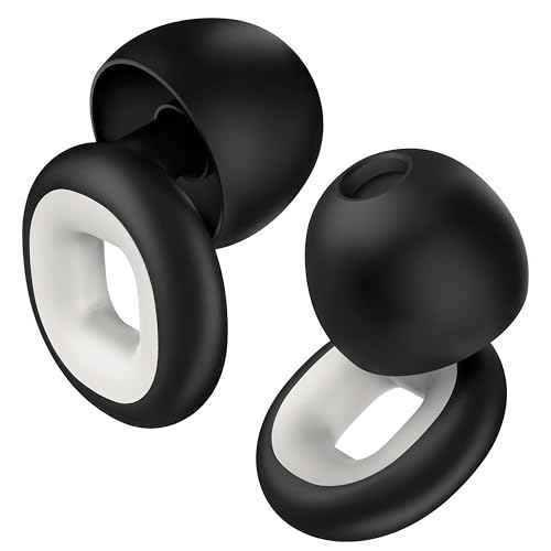 Ear Plugs for Sleeping, Noise Cancelling & Motorcycle Wind Noise - Reusable Earplugs & Hearing Protection in Soft Flexible Silicone for Sleep, Concerts or Focus - NRR 28db Earplugs, 8 Tips S/M/L/XL