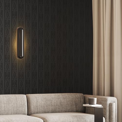JiffDiff Black 3D Embossed Peel and Stick Wallpaper - 17.3" x 120"
