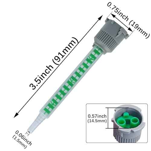 20 PCS Epoxy Mixing Nozzle Adhesive Mixing Nozzle Tip for Resin Adhesive Cartridges 50ml (1:1 & 2:1 Ratio)