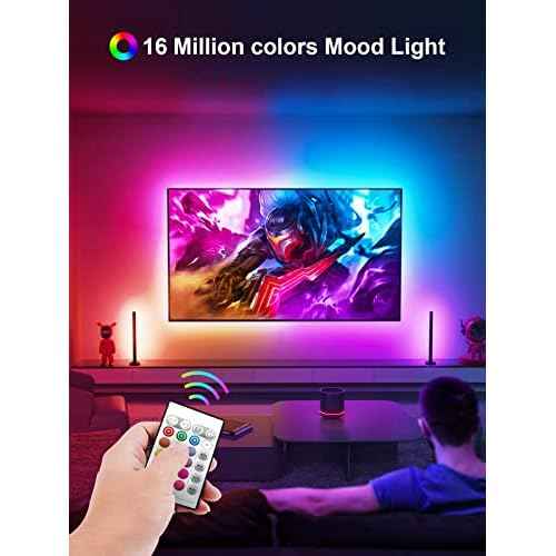 LED Lights for TV, 16.4ft LED Lights for 45-75 Inch TVs, RGB TV Backlight Behind, Music Sync Bluetooth APP & Remote Control Strip Lights USB Powered for Bedroom, Gaming, Home D?cor