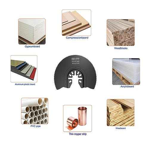 7pcs Semi Circular Oscillating Saw Blades for Cutting Wood Plastic Soft Metal, 3-1/2 Inch (88mm) Oscillating Multitool Quick Release Saw Blades Fit Most of Oscillating Tool