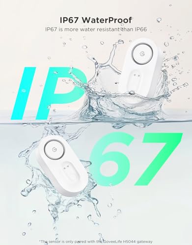 GoveeLife Upgraded Water Leak Detector 5 Pack with 105dB Adjustable Alarm