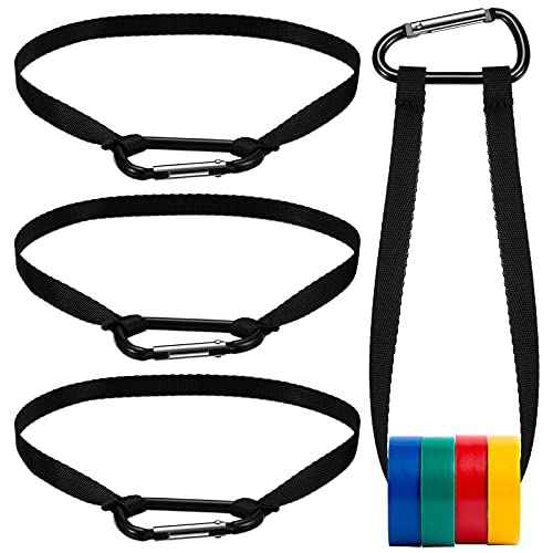Shappy 3 Packs Electrical Tape Holder Chain Strap Thong Waist Tape Holder Lanyard with Metal Clips for Gaffers Tool Belts Photography Stage Carrying Tool