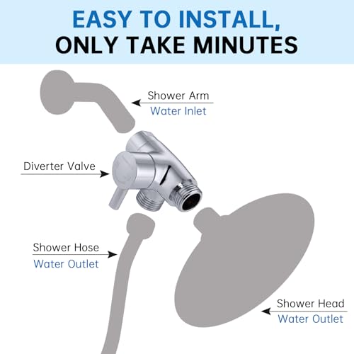 G-Promise Chrome 3-Way Shower Diverter Valve Solid Metal Bathroom Fitting
