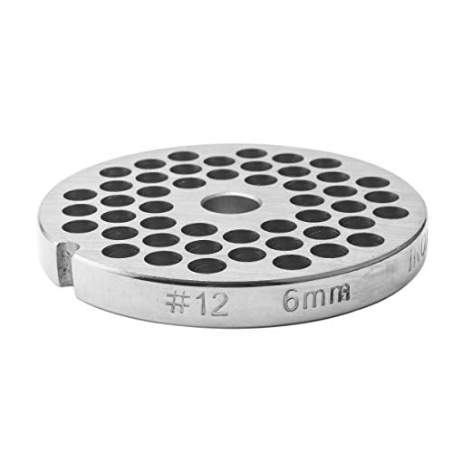 iVict 2.75" 69mm 6/25 Hole Stainless Steel Meat Grinder Plate & Blades