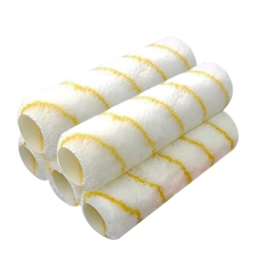 Pro Grade 9 Inch Microfiber Paint Roller Covers 1/2 Inch Nap 5 Pack