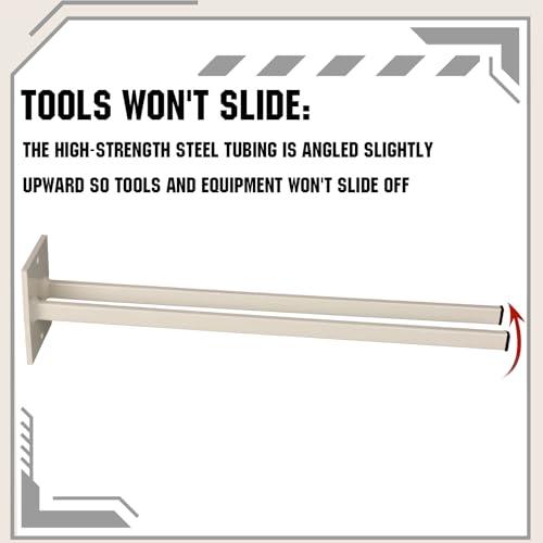 Zonon 2 Pcs Tool Rack for Shovels Spades Rakes Brooms Shovel Holder for Truck and Shovel Rack Heavy Duty Powder Coated Steel Wall Mount Storage Organizer Garage and Shed
