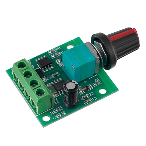 BOJACK Low Voltage DC Motor Speed Controller PWM 1.8V-15V 2A 30W Adjustable Switch Pack of 2
