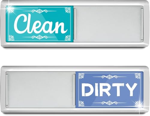 PSLER Clean/Dirty Dishwasher Magnet - Green & Blue Slide Indicator
