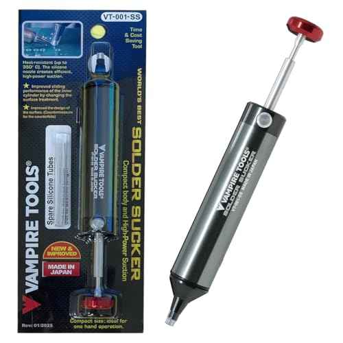 VAMPLIERS Premium Solder Sucker Made in Japan Heavy Duty Desoldering Pump High Power Vacuum Suction