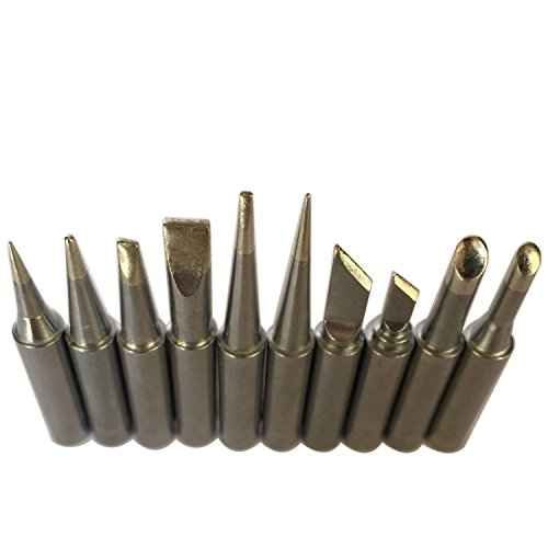 900M Soldering Iron Tips for HAKKO 936,937,907 Atten, Quick,Ryobi, Aoyue, Yihua,Vastar,Sywon,Tabiger,SOAIY and X-Tronic Soldering Station (10 pcs Different)