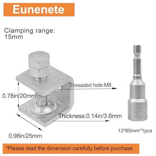 304 Stainless Steel C-Clamps,20mm Mini Tiger Clamps for Woodworking,C-Clamp 4 pack