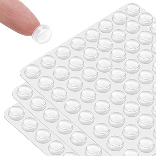 CHUNZEXI 192 pcs Clear Rubber Bumper Pads 1/2 inch Round Silicone Cushions
