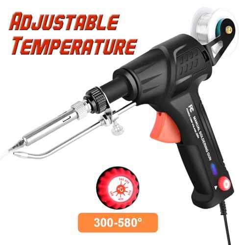 Soldering Gun Kit, Upgrade 120W Adjustable Temp Multi-Function Soldering Iron Set, Soldering Iron Kit for Electronics Welding Repair (11-Piece Set) (Black)