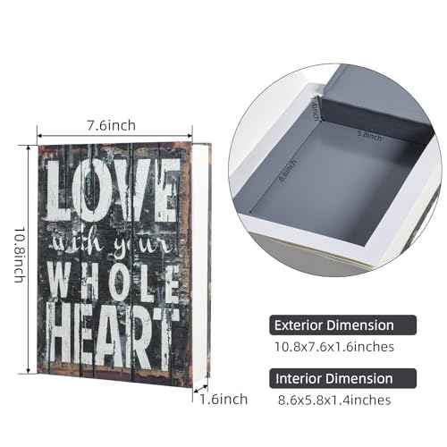 Real Paper Diversion Book Safe with key Secret Box Collection Love with Your Whole Heart