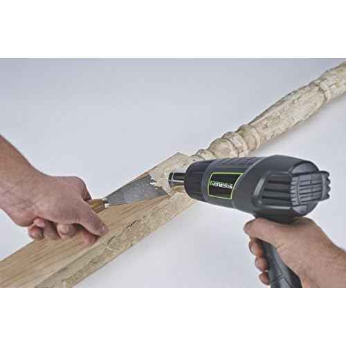 Genesis GHG1500A Dual Temperature Heat Gun Kit With Fast Heat High And Low Settings 572F/1000F, Air Reduction Nozzle, Reflector Nozzle, And Two Deflector Nozzles with 2 Year Warranty
