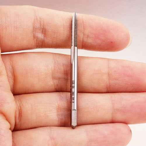 2pcs No 4-40 UNC Thread Tap Right Hand, HSS 4 x 40 UNC Straight Fluted Machine Tap