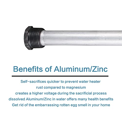 RV Anode Rod 2 Pack Aluminum Zinc Sacrificial Water Heater Anodes for Rust & Smell Prevention