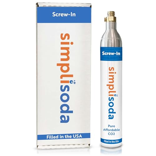 Simpli Soda 60L CO2 Canister — Screw-In Blue (14.5 oz) for Soda Makers