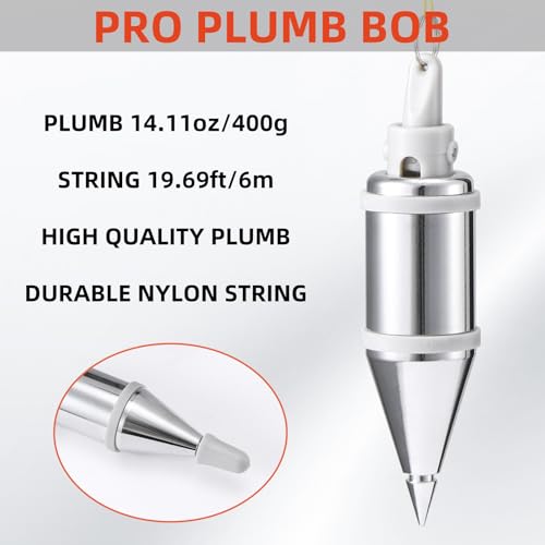 Retractable Plumb Bob Tool for Construction Industry Assignments, 14