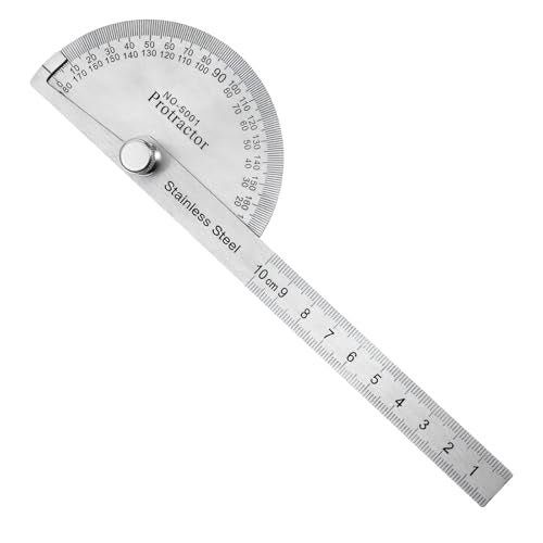 Stainless Steel Protractor Ruler 0-180° Angles 10 cm Bevel Gauge – Exircy