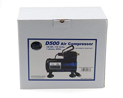 Paasche D500 1/10 H.P. Air Compressor with Auto Shut-Off, Multicolor