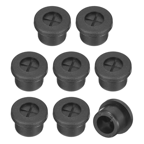 uxcell 8 Pcs 1/2 Inch (12mm) Rubber Cable Grommets Desk Wire Hole Covers