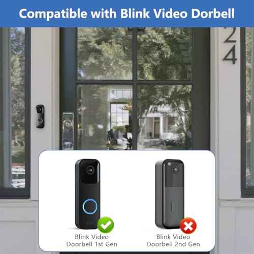Blink Doorbell Mount, Adhesive Door Mount Only for Blink Video Doorbell 1st Gen(Not for 2nd Gen), No-Drill Mounting Bracket Accessories for Blink Doorbell Security System