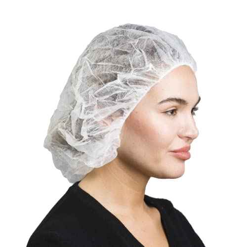 Unisex Polypropylene Bouffant Caps [100 | 1000 | WHITE | BLUE | 21" | 24" | 28"]