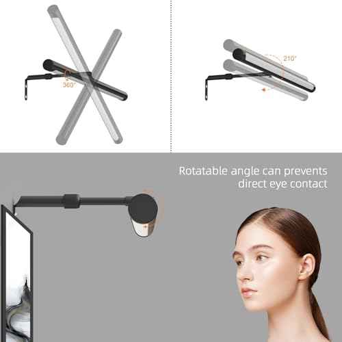 9W Picture Light Plug in, 24" Adjustable LED Art Light with Remote Control, Dimmable Wall Light for Picture Display Dartboard Art Work (Black)
