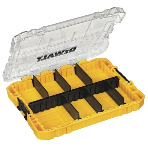 DEWALT Medium Tool Box with 8 Compartments Portable Screw Organizer Customizable Dividers