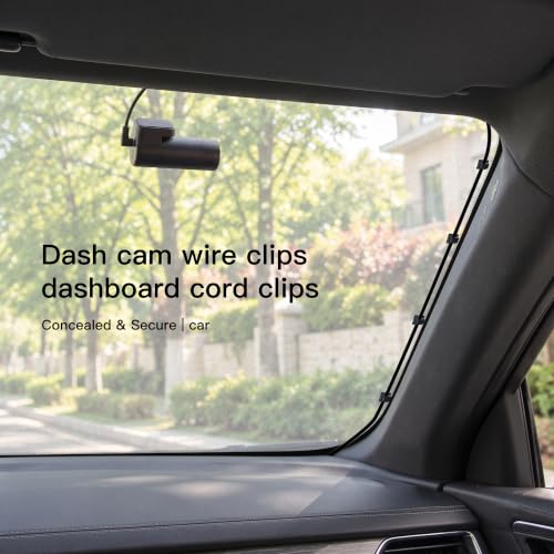 TEZOP Small Black Adhesive Cable Clips for Cord Management - 30 Pack