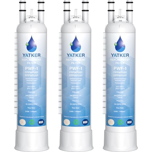 Yatker 3-Pack Water Filter Replacement FPPWFU01 for PWF-1 & EPPWFU01 Models