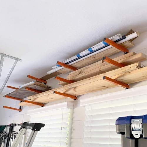 Ultrawall 4-Pack Wall Mount Wood Organizer & Lumber Storage Rack with 3 Levels