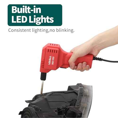 YIHUA 960-V90 High Power Plastic Welding Kit with LED Light, 200 Hot Staples for Car Bumper, Gas Tank, Plastic Crack Repair, Thicker Plastics