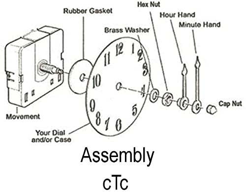 WYZBEN 17 inch Large Hands and High Torque Clock Movement Combo