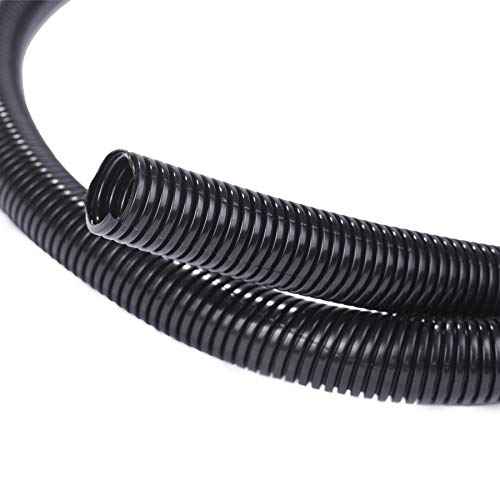 Alex Tech 25ft - 1/4 inch Split Wire Loom Tubing - Black