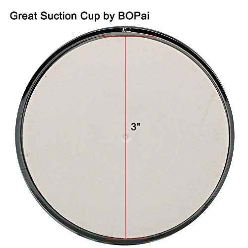 BOPai Suction Shower Head Holder, Relocatable Handheld Showerhead Holder, Chrome, Suitable for Installation On Smooth Surfaces