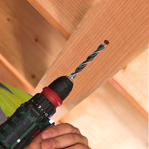 Gunpla 8pcs Wood Drill Bits Set, Carbon Steel Twist Brad Point Drill Bits Woodworking Bore Holes Durable Drilling Tools Kit with Storage Case for Wooden Plywood Chipboard Plastics