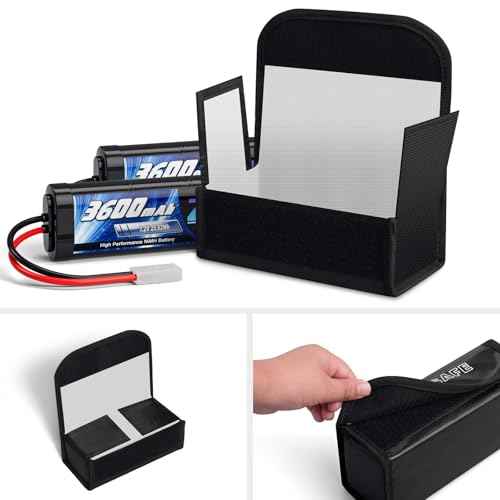 2pcs Lipo Battery Bag, Fireproof Lipo Guard Safe Box, 185x75x60mm Explosionproof Small Charging Case for rc Storage, Lithium ion and Travel Protection