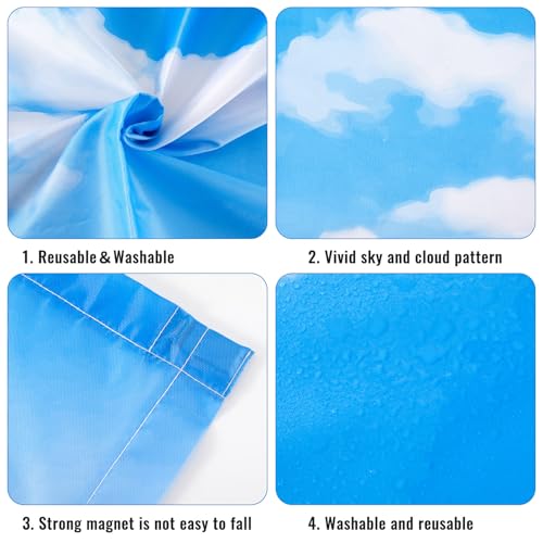 Sky Cloud Fluorescent Light Covers 6 Pcs Magnetic Ceiling Filters for Classroom Office