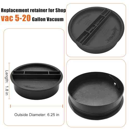 Universal 30080 00 Retainer Cover Cap fits Shop Vac 90304 Filter, Replaces Shop Vac 3008000, compatible with 90304/90350/90333/903-04-00/9030400