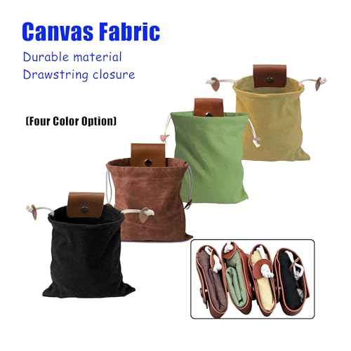 Tool Pouch with Belt Clip-On and Loop,Small Utility Pocket Organizer for Tools Nails Screws, Durable Canvas Work Bag for Electrician Plumber Carpenter