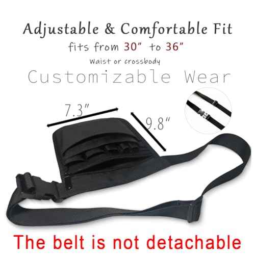 Waitress Apron with Pocket, Server Work Tools Waist Bag, Adjustable Utility Belt for Nurse, Hair Stylists