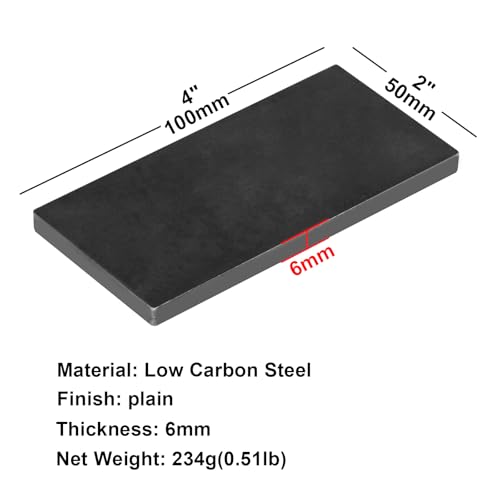 10 Pcs 2" ¡¿ 4" Welding Coupons Practice Kit, Square Welding Steel Plate, 1/4" Thick