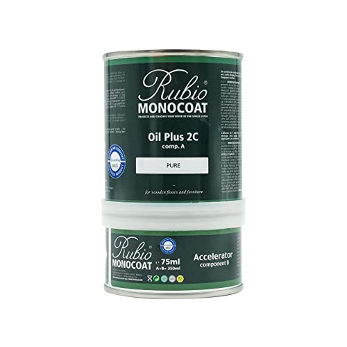 Rubio Monocoat Oil Plus 2C Pure 350mL Wood Stain & Protect Single Coat