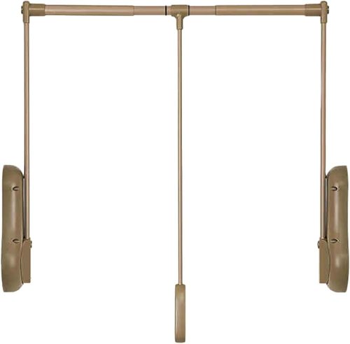 SAeWare Heavy Duty Pull Down Closet Rod, Pull Down Closet Rod, 100 Lbs Load Capacity, Applicable Cabinet Width 20.08-45.28 Inch (Brown 850)